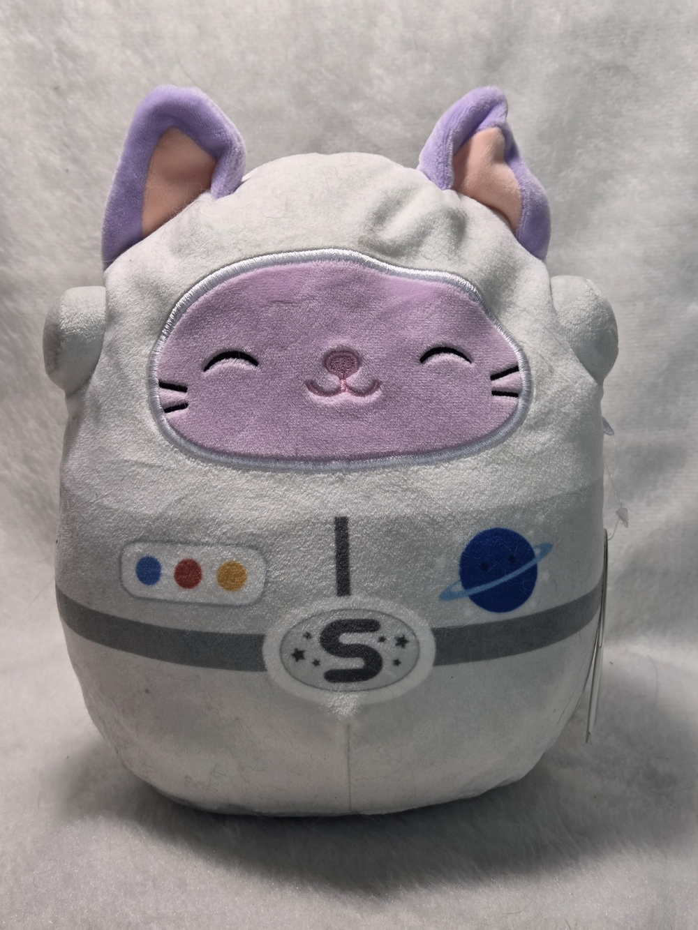 BRIELLE Squishmallows 8" Astronaut Purple Cat Space Squad Grey Suit